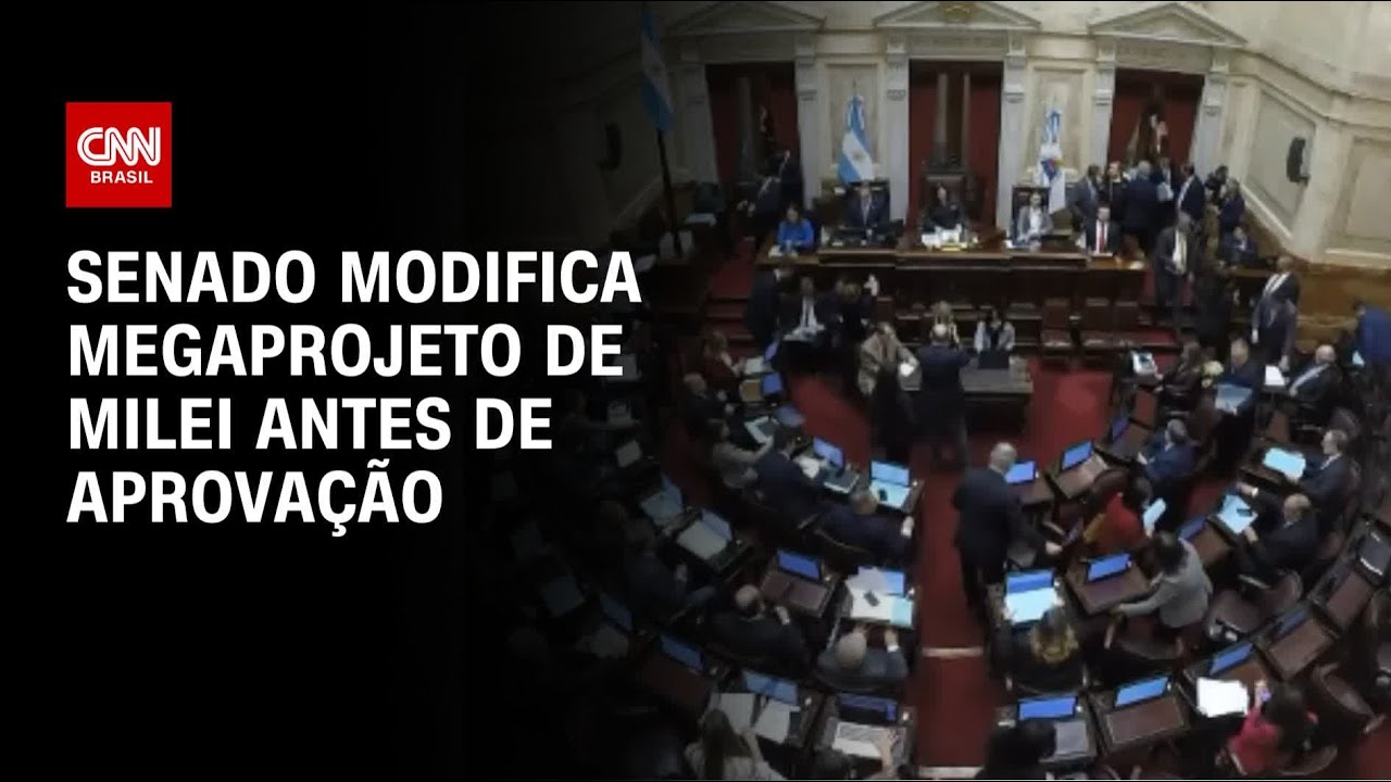 Senado modifica megaprojeto de Milei antes de aprovação | CNN PRIME TIME