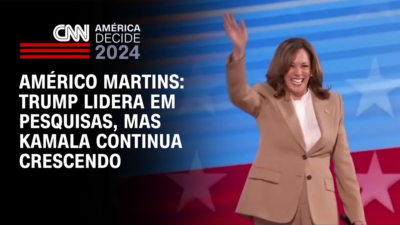 Américo Martins: Trump lidera em pesquisas, mas Kamala continua crescendo | CNN NOVO DIA